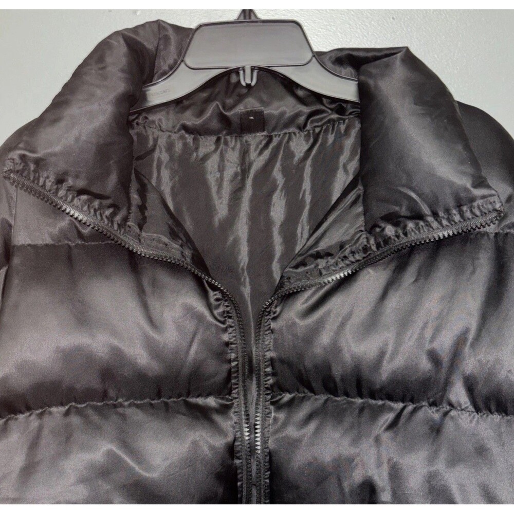 SHEIN Women's Black Puffer Zip-Up Crop Jacket SZ Large - Picture 2 of 5